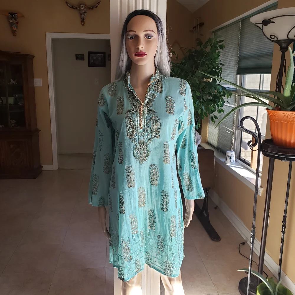 Juliet Dunn London Dress Kaftan size 2 - Picture 2 of 10